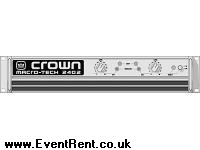 Crown ampcron macro-tech 2400w 2ch amp. C-W Mains Lead IEC to 13 amp plug
